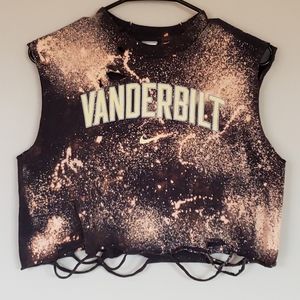 Vanderbilt Nike Destructed Crop Tank